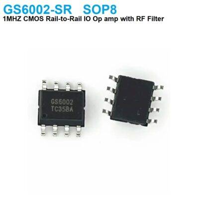 GS6002-SR MCP6002 Compatible 1MHZ Rail-to-Rail input output Opamp with RF Filter SOP8