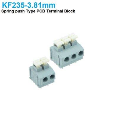 KF235-3.81-2P 2 pin mini screwless fast spring terminal block 3.81mm pitch