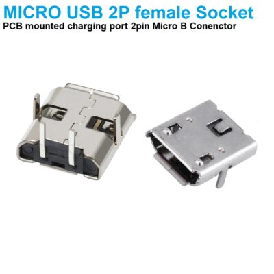 Micro USB Female PCB Type B Connector 2Pin Charging Port