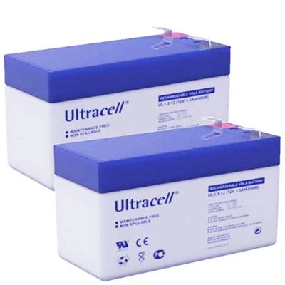 Ultracell UL1.3-12 12V 1.3Ah AGM Sealed Lead Acid Battery