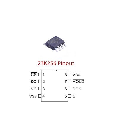 23K256 32K Byte (256 Kbit) Serial SPI SRAM 3.3V SMD SOP8