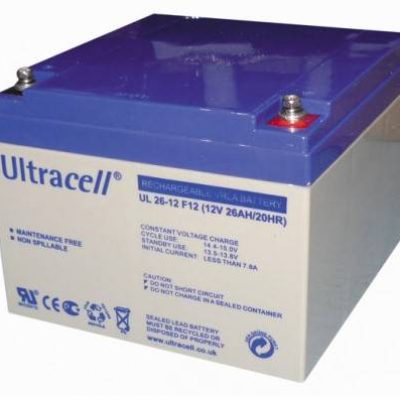 Ultracell 12V 26AH/20HR Lead Acid Battery UL26-12