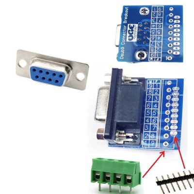DB9 Female Connector Breakout Module