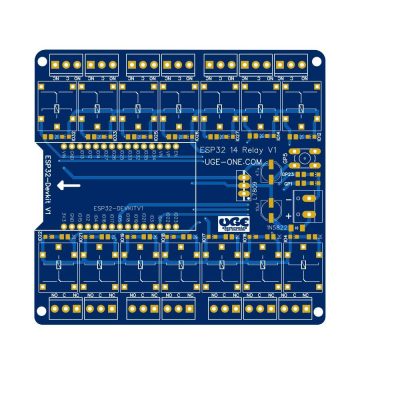 PCB For ESP32 14 Channel Relay Board