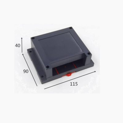 PLC industrial control Din Rail Mount box plastic shell 115X90X40 Black Color