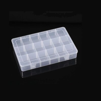 Plastic Fliptop Box 195x145x30mm – 18 slots Compartments